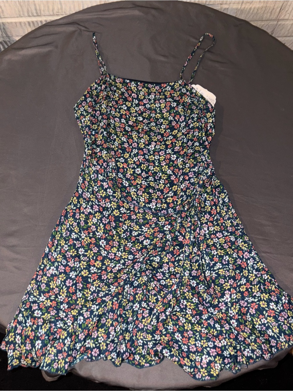 Altar'd State Navy Floral Spaghetti-Strap Mini Dress